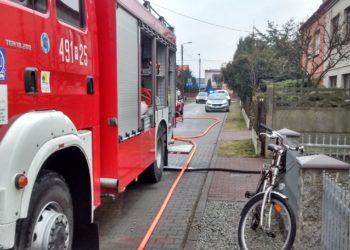 Pożar wiaty garażowej