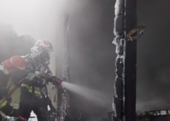 Pożar wiaty garażowej