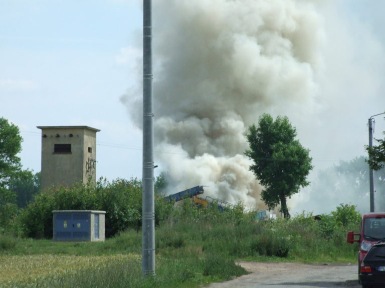Pożar na składowisku śmieci