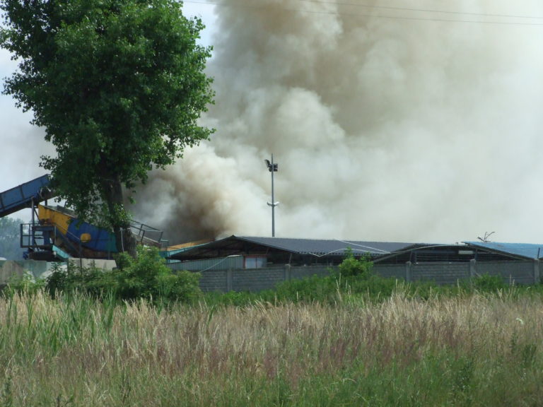 Pożar na składowisku śmieci