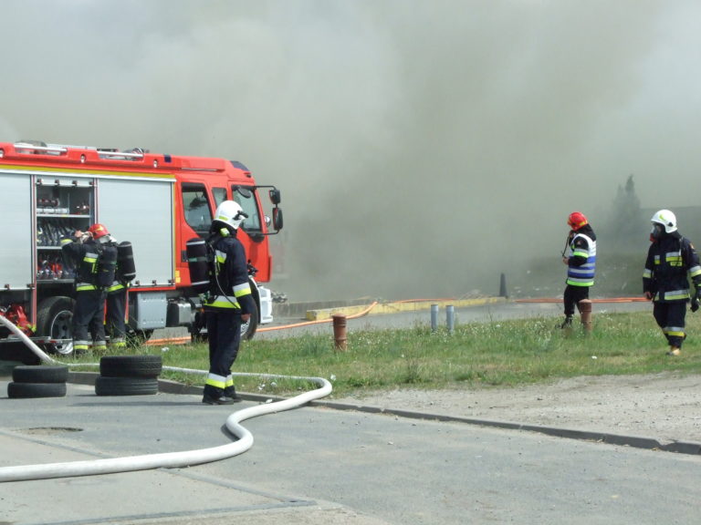 Pożar na składowisku śmieci