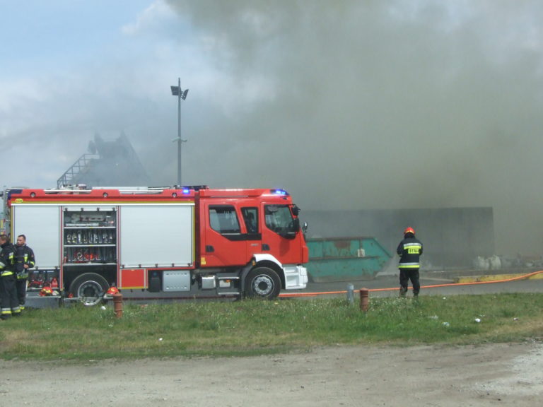 Pożar na składowisku śmieci
