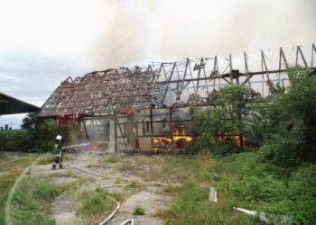 Spłonęła stodoła w Wyrębinie