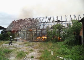 Spłonęła stodoła w Wyrębinie