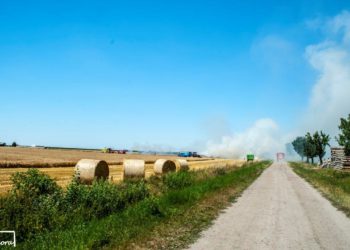 Pożar w trakcie prac polowych