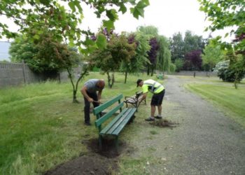 Wymiana ławek w Kobylinie