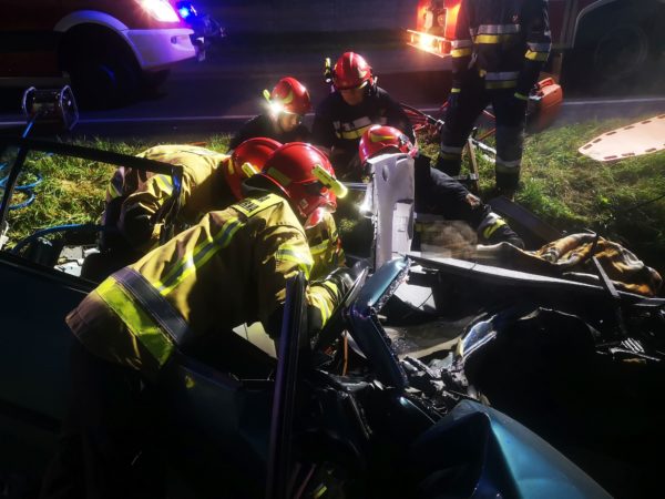 Samochód osobowy uderzył w drzewo