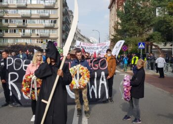 Krotoszynianie na proteście w Warszawie