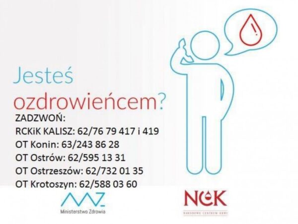 Potrzebne osocze tzw. ozdrowieńców!