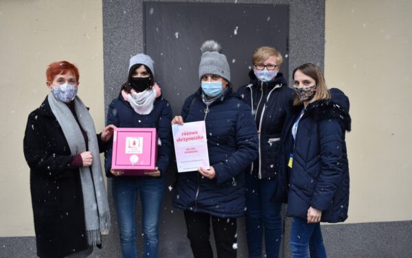 Różowe skrzyneczki w Krotoszynie i Koźminie Wlkp.