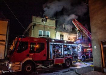 Pożar kamienicy na ulicy Zdunowskiej