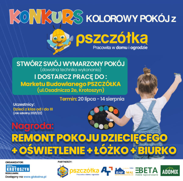 KOLOROWY POKÓJ Z PSZCZÓŁKĄ