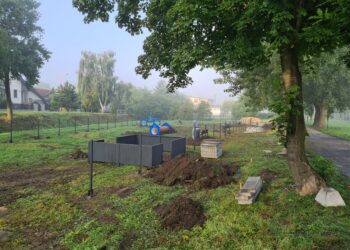 Trwa budowa placu zabaw dla psów