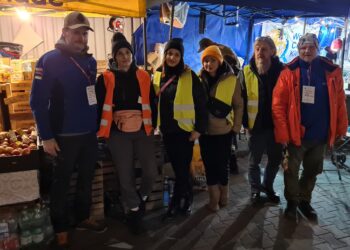 Wolontariusze z Milicza na przejściu granicznym