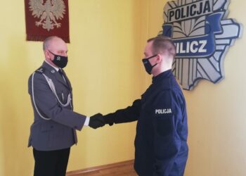 Ślubowanie nowego funkcjonariusza