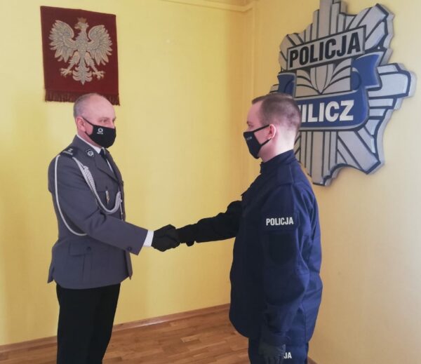 Ślubowanie nowego funkcjonariusza