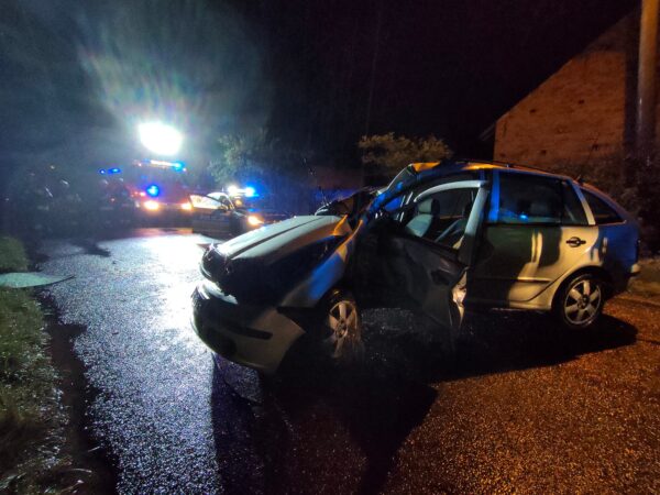 Osobówka uderzyła w drzewo