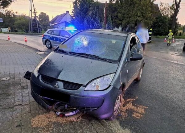 Nie ustąpiła pierwszeństwa przejazdu rowerzystce