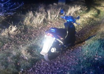 Motorowerzysta z promilami