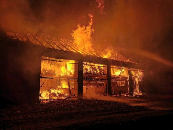 Płonęła stodoła