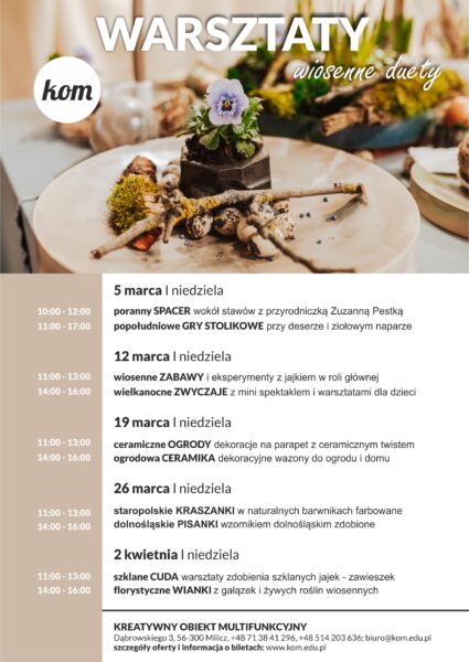 Wiosenne warsztaty dla dzieci i dorosłych