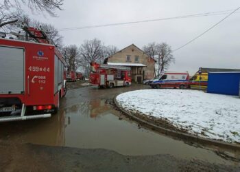 Pożar w budynku mieszkalnym