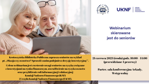Ważny wykład dla seniorów