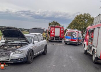 Zderzenie trzech samochodów