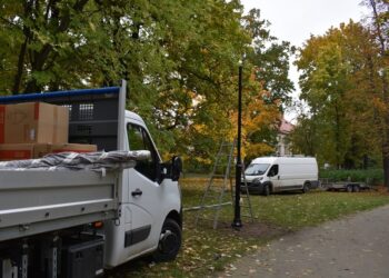 Wymiana oświetlenia w parku
