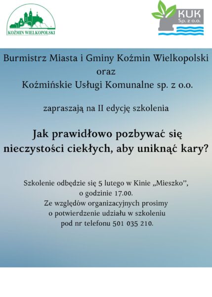 Szkolenie dla mieszkańców Koźmina Wlkp. i okolic
