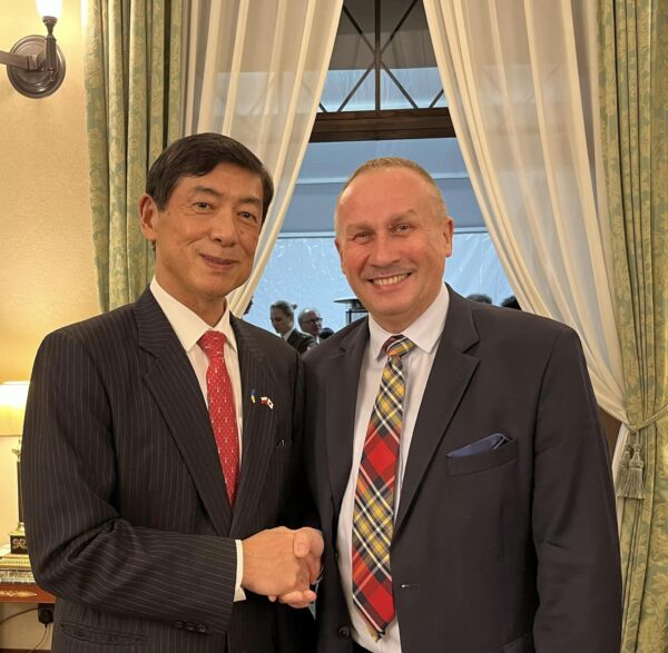 Burmistrz na przyjęciu z okazji urodzin cesarza