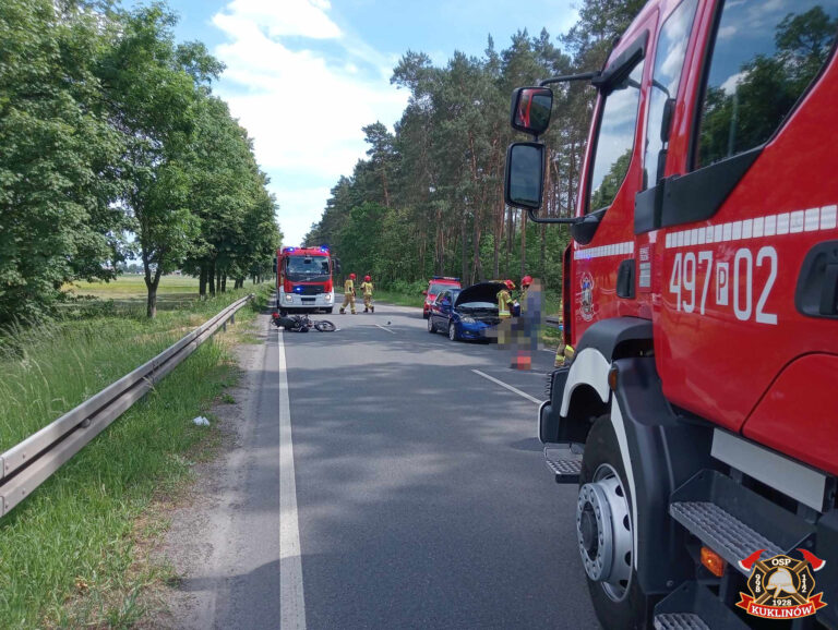 Potrącenie motorowerzysty