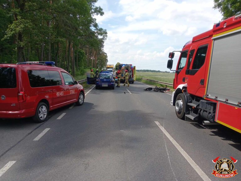 Potrącenie motorowerzysty