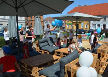 Strefa relaksu na koźmińskim Rynku