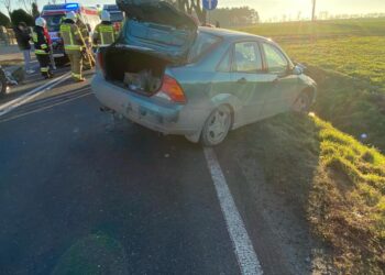Wypadek drogowy w Wałkowie