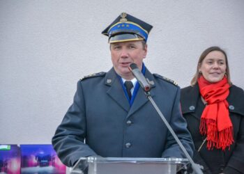 Uroczyste przywitanie nowego wozu ratowniczo-gaśniczego w Smolicach