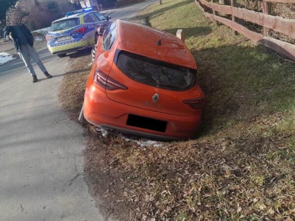 Z rowu prosto w ręce policji