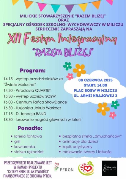 XII Festyn Integracyjny „Razem Bliżej”!