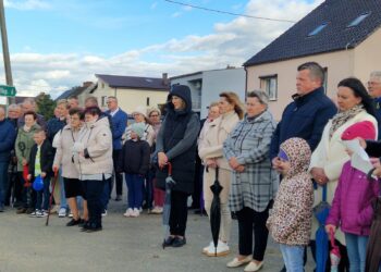 Uroczystość poświęcenia przydrożnych krzyży we Wrotkowie