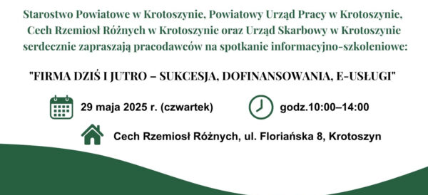 Firma dziś i jutro – sukcesja, dofinansowania, e-usługi