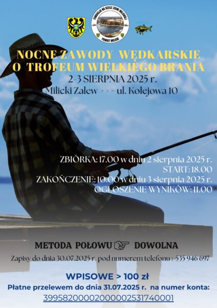 Nocne łowy na Milickim Zalewie