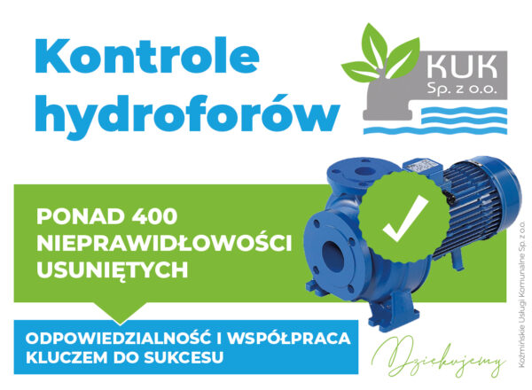 Kontrole hydroforów w Koźminie Wlkp. zakończone sukcesem