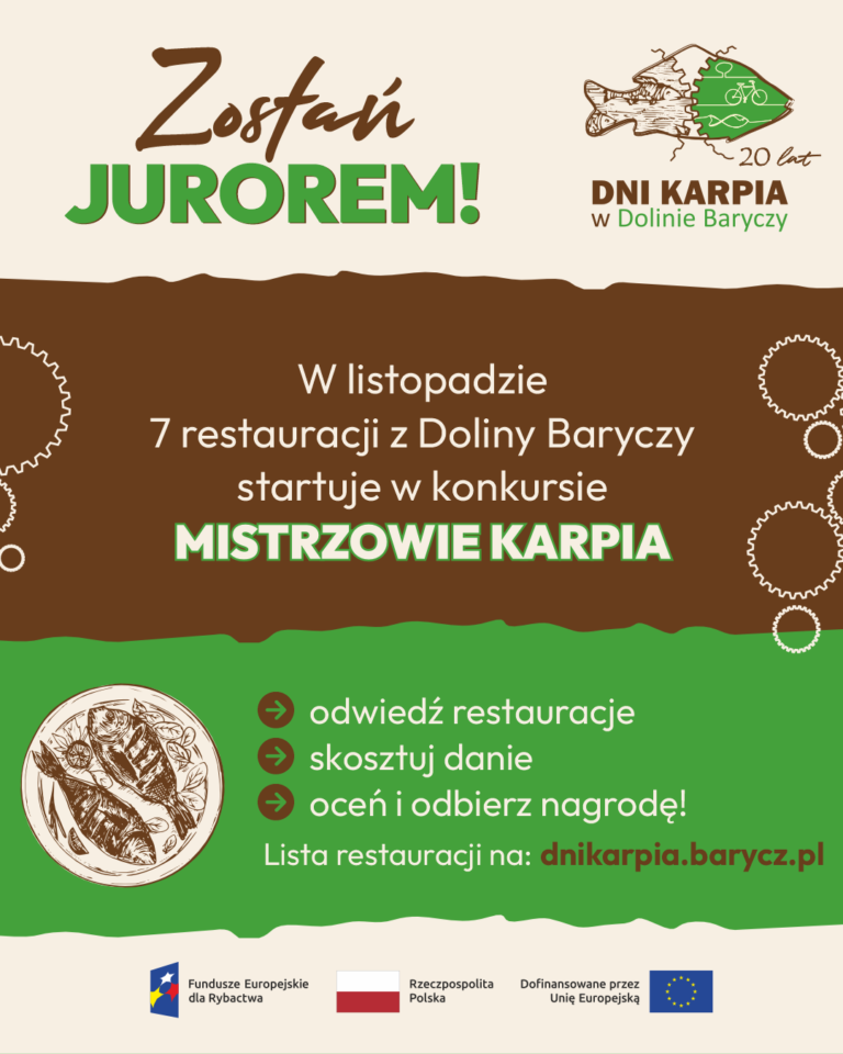 Rusza Kulinarny Konkurs Mistrzów Karpia z Doliny Baryczy!