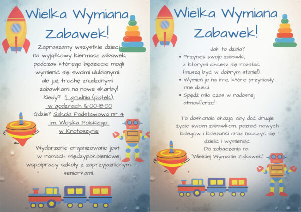 Wielka Wymiana Zabawek w SP4 Wielka Wymiana Zabawek w SP4