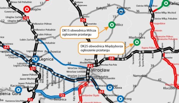 Przetargi na obwodnice Milicza i Międzyborza ogłoszone