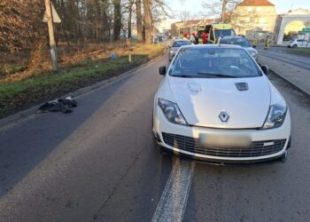 Potrącenie pieszego na ul. Zamkowej w Miliczu