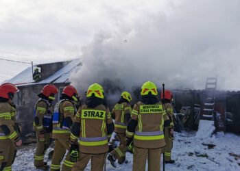 Pożar kotłowni w Wałkowie. Ogień zagrażał części mieszkalnej domu
