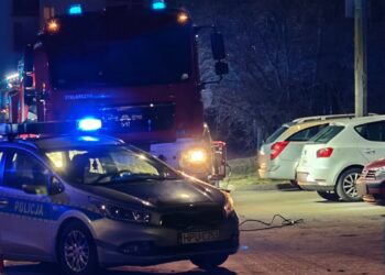 Pożar w bloku na os. Sikorskiego. Ewakuowano 23 osoby, 1 trafiła do szpitala