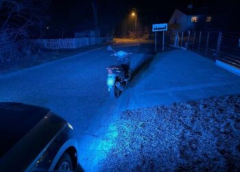 Ponad 3,2 promila i jazda motorowerem. 41-latek zatrzymany w Dąbrowie