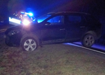 Pijany kierowca wjechał do rowu. Ponad 2 promile alkoholu w organizmie